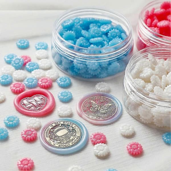 Voksseglperler, 150 stk. solsikkeformede voksseglperler for voksstempel, perfekt for konvolutter