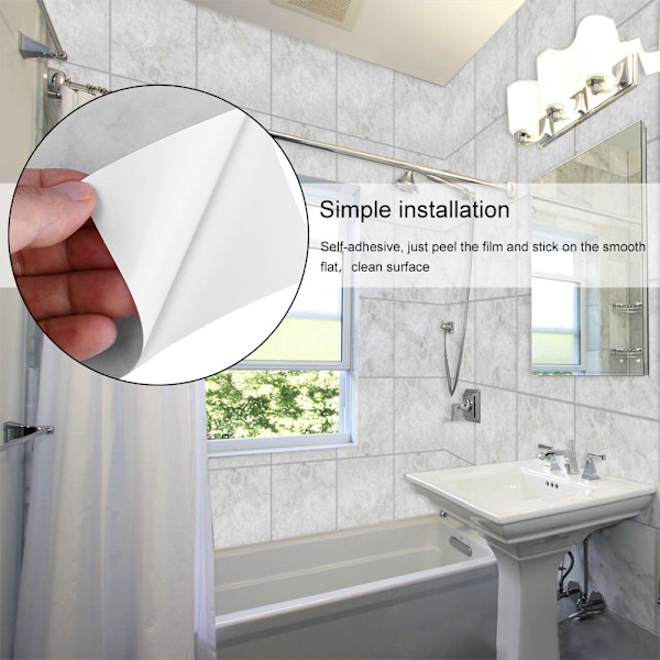 Eleganta Marmor Självhäftande Golvplattor, Grå Cementdesign Förhöjer Varje Rum, Högkvalitativ Förtjockning Säkerställer Hållbarhet Och Lång Livslängd