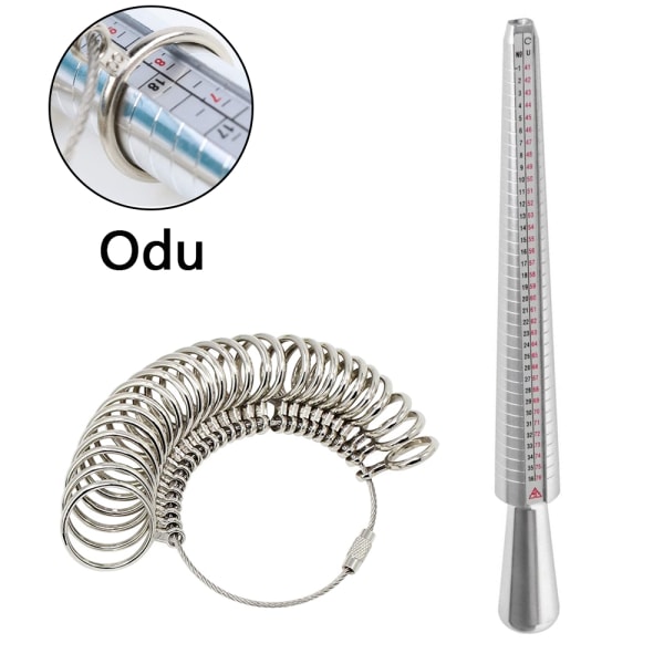 Ringstorleksmätare Finger Ring Gauge Measurer/Mandrel