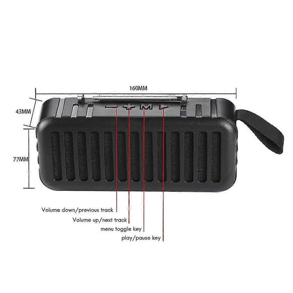 Aurinkokennoradio Kannettava Bluetooth-kaiutin Ulkokäyttöön Taskulamppu Tukee Korttia/u-levyä/fm Oranssi