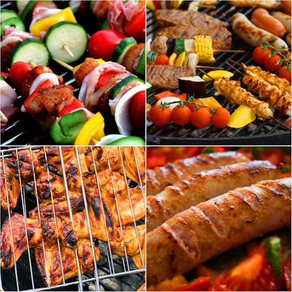 Non-stick Grillmattor för Utomhuskockar, Lättrengjorda Kraftiga Mattor Behåller Grillränder, Återanvändbar Grillmatta för Gas, Kol, El