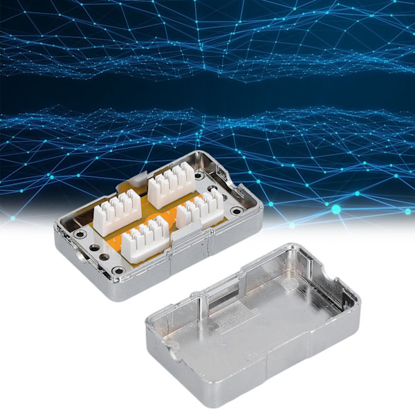 CAT6 kopplingsdosa ABS-plast RJ45 enkelport skärmad nätverksanslutningsbox med modul