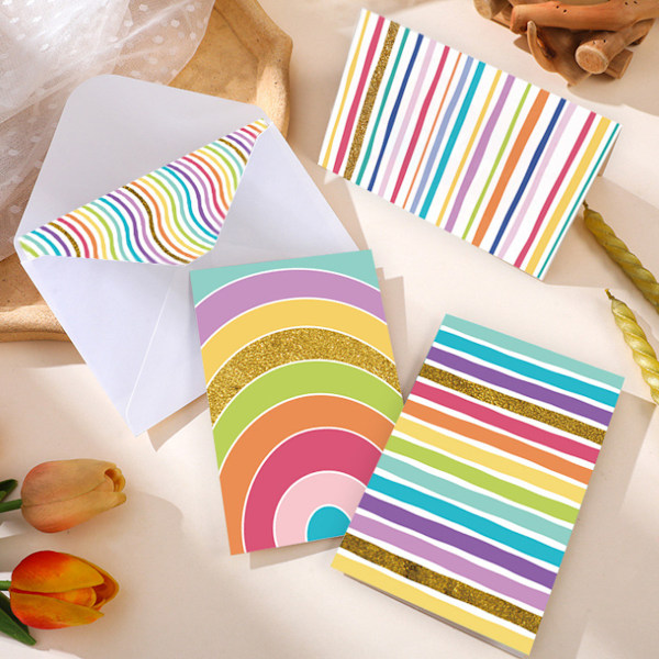 Färgglatt Kartongpapperspaket, Perfekt för Hantverk, Scrapbooking och DIY-Dekorationer Inspirerade av Regnbågen