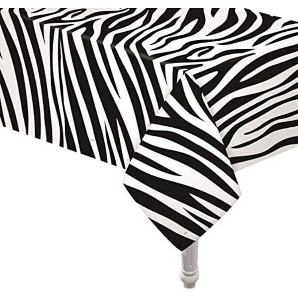 Rektangulär Bordsduk, Plastduk För Zoo Djungel Safari Temafest, Djurmönster Med Leopardmönster, Temafödelsedagsfester