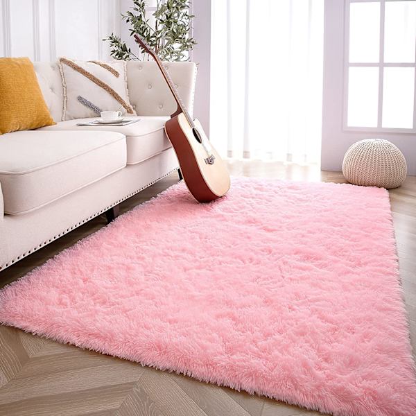 Pehmeät ja pörröiset aluematot makuuhuoneeseen, lastenhuoneeseen, plushiset ja pörröiset