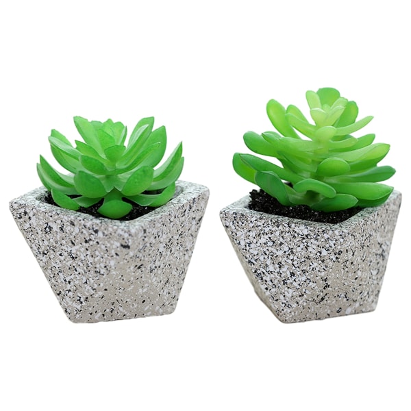 2 stk. mini sukkulent bonsai simuleringsblomst kreativ