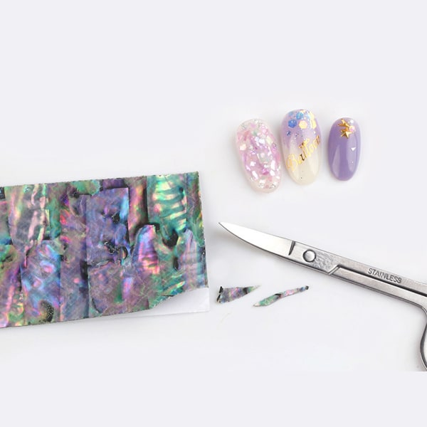 Nagelfolie trasigt glas papper nagelfilm holografiska nagelklistermärken Laser nageldekor DIY Nail Art dekoration för kvinnor tjejer