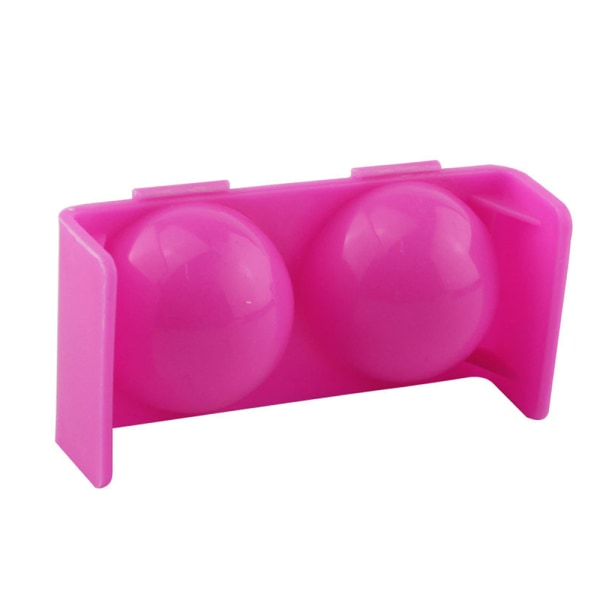 Dubbelkopp Plast Nail Art Cup Skål Blötläggningsfat med lock för blandning av akrylpulver Flytande Nail Art Manikyr Verktyg, Tvättborstekopp Pink
