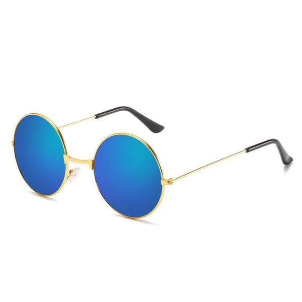 5 par trendy runde 1960'er John stil multi-farvede runde solbriller