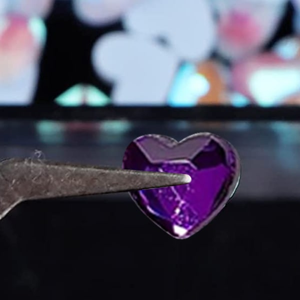 Crystal Heart Shape Flatback 3d Nail Art， Diamant Rhinestones Glitter Juveldekoration för naglar