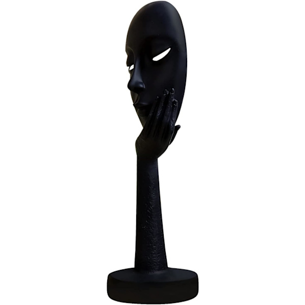 Moderne og enkel kvinnelig ansiktsstatue Tenker Dame Skulptur Figu