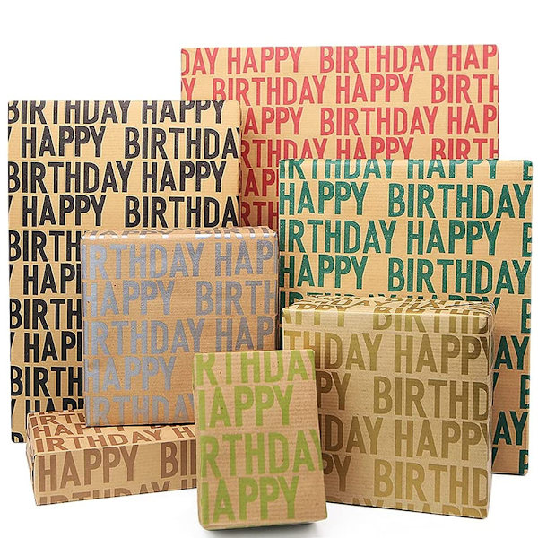 Gratulerer med dagen innpakningspapir, gavepapir (7 ark)