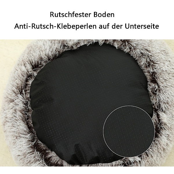 Vintervarm skall semi-lukket dyrebed rede 40cm gradient kaffe farge kort haug