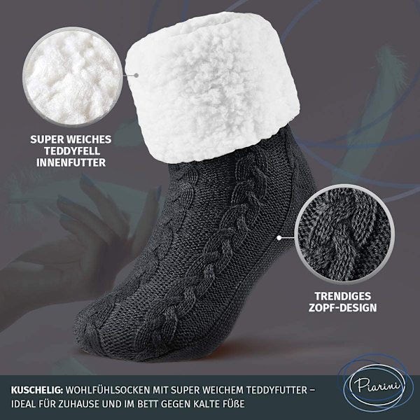 Vintermysiga termiska toffelsockor för män inomhus