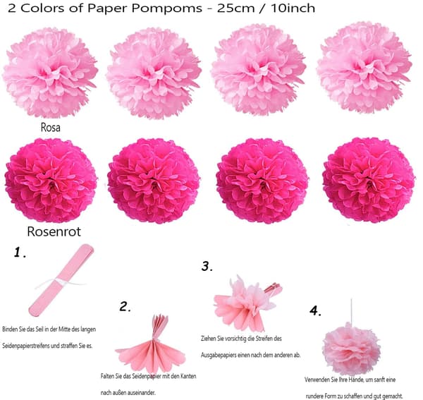 Papirfane Blomstersett