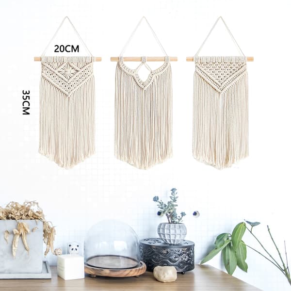 3-delad väggdekoration av vävd gobeläng, vacker för boho-hem, lägenhet, barnrum, festdekorationer