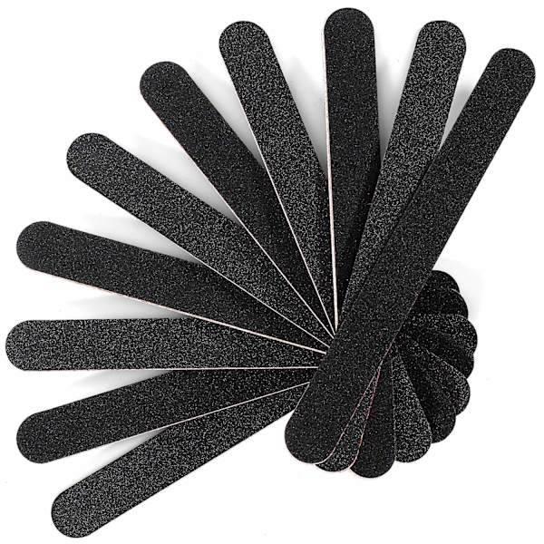 Nagelfil Emery Board Nagelvård Dubbelsidig Grit Gel Akryl Dip Svart Nagelbuffrande Filer Professionell manikyr Pedikyrverktyg 20st/pack Nagel