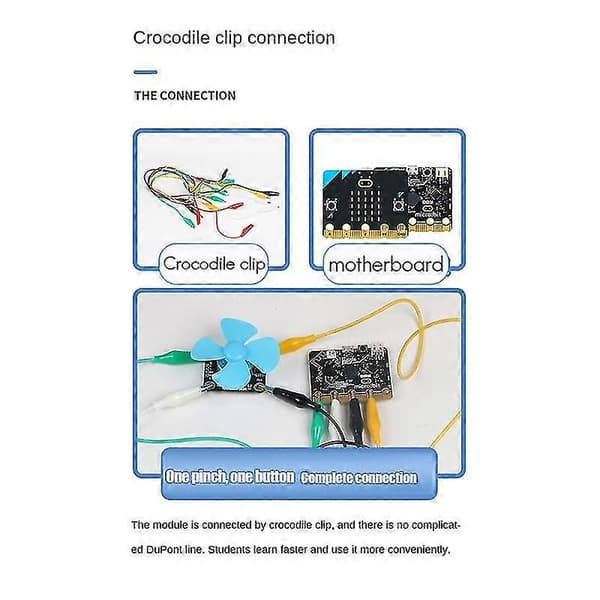 Microbit Alligator DC-motormodul med fläktbrytare PWM-hastighetsreglering 5V