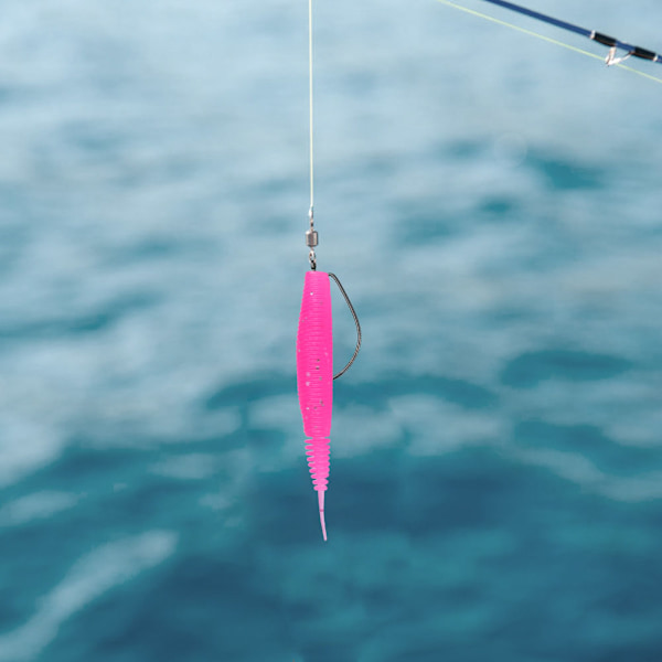10 st Konstgjorda Insekt Puppa Mask Liknande Mjukt Bete Utomhus Fiskedrag (Rosa)