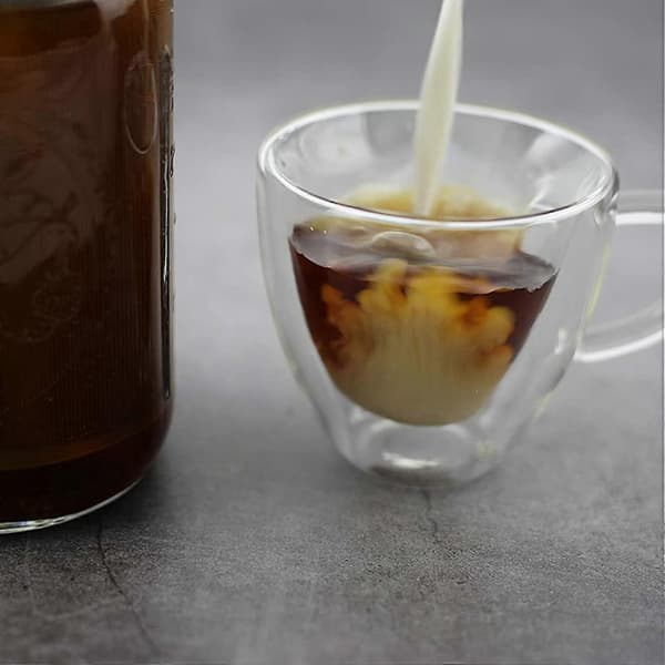 2x kaffefiltre til syltetøjsglas med bred mund i rustfrit stål, ultrafint net til te med frugtinfuser I