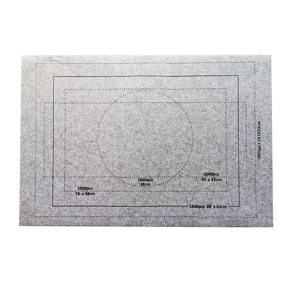 Grå puslespillmatte, 66 * 116cm, bærbar puslespillmatte, puslespillrull