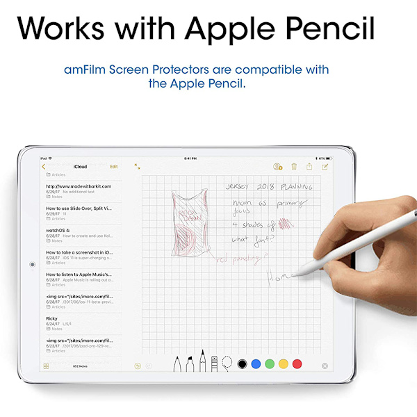 2-pack skärmskydd i härdat glas för iPad Pro 12,9 tum (modell 2020-2018), kompatibel med hög beröringskänslighet, bländfri, reptålig