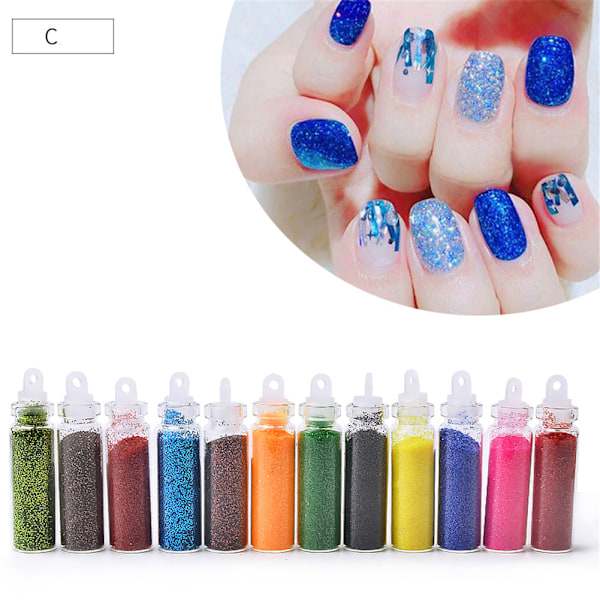 Nagelkonst Dekorationer Glitter Pailletter Sekvenser Nagelkonst Dekal Manikyr Verktyg C Typ