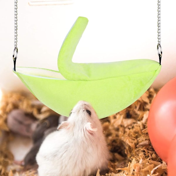 Bananformad hängmatta för hamster, husdjurssäng, varm hängmatta, husdjursburtillbehör, råttsömnbo, godisglidare, hamsterfågel