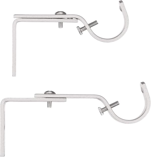 Argent 2,5 cm * 2,5 mm, justerbart väggstöd för gardinstång