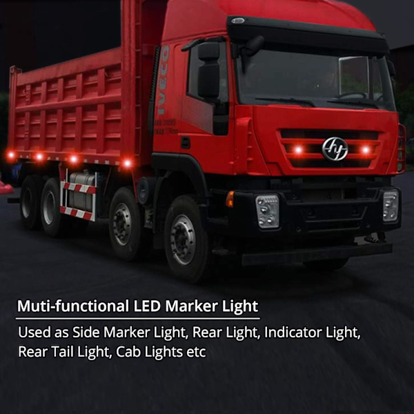 4x4LEDs Sidelys Foran Bak Klaring Lys Vanntett LED Ma