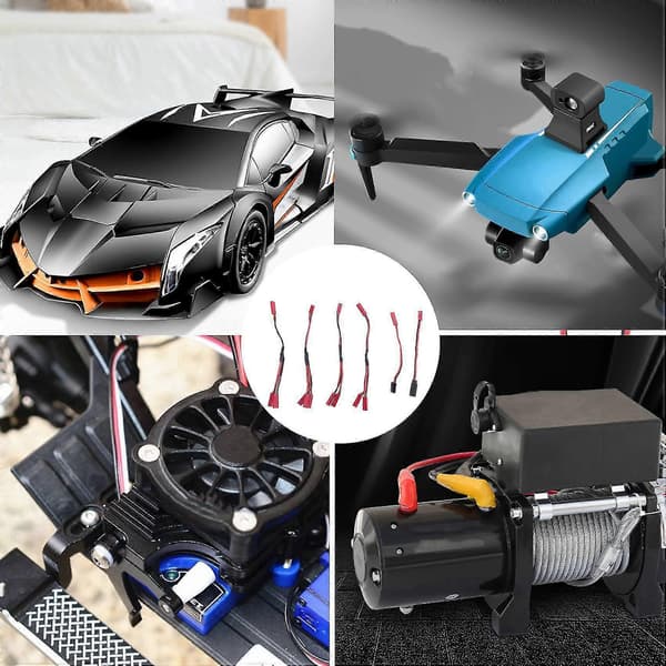 6 stk. Jst Stik Fordeler Sæt Til -4 Rc Bil Bane Lastbil Køleventilator Esc Batteri Motor