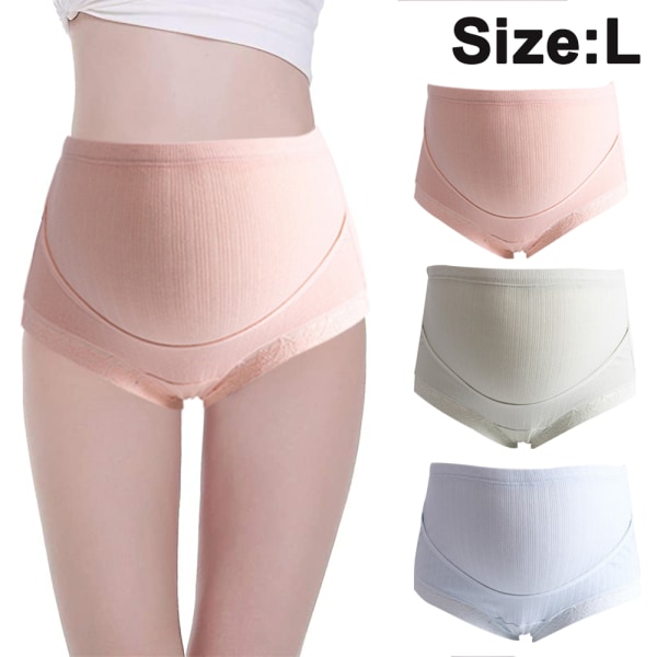 3 pcs Cotton Women's Maternity Panties Classic High Waist