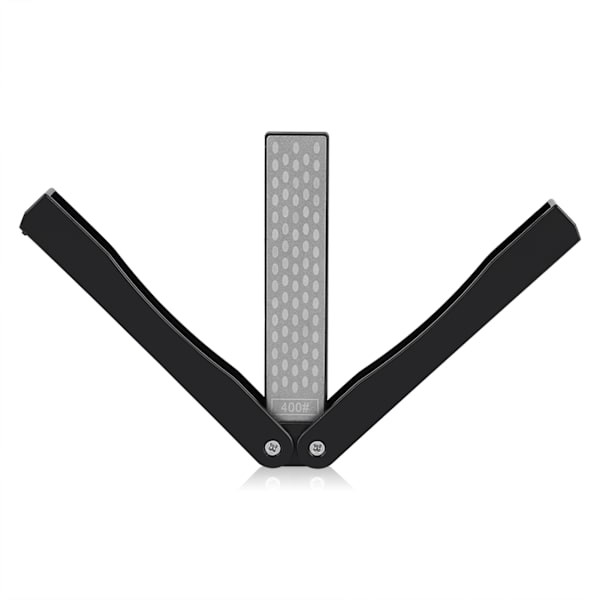 Udendørs Camping Foldbar Dobbeltsidet 400/600# Slibestein Slibeværktøj (Sort)