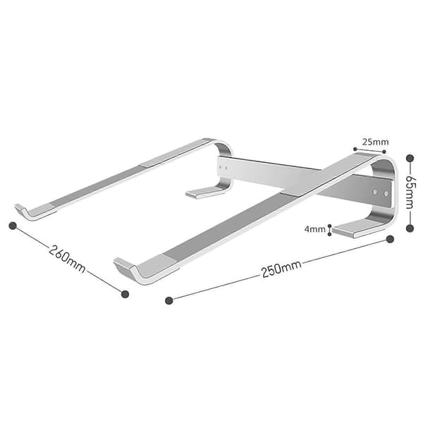 Bærbar computerstander i aluminiumslegering Bærbar hurtig varmeafledning skridsikker silikone hjemmekontor desktop computer riser holder PC-tilbehør