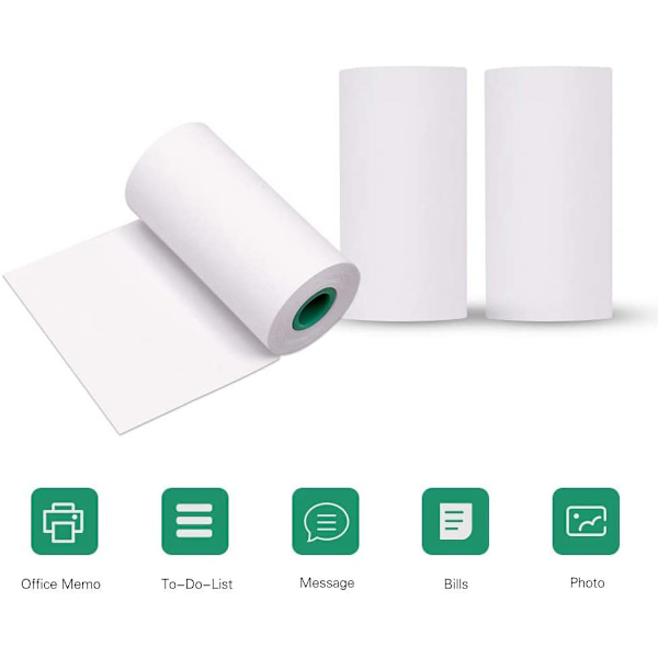 Papirruller 10 År Holdbar Termisk Papirrulle 56*30mm BPA Fri Sort Skrift til PeriPage A6/A8/P6 Paperang P1/P2 Termisk Printer