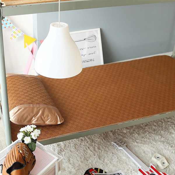 Hemtextil rottingmatta rutnät monterad lakan set sommar sval sängkläder (90*195cm örngott*1)