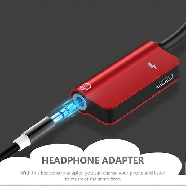 Typ-C till 3,5 mm-adapter 2-i-1 Hörlurar Professionell Adapteromvandlare