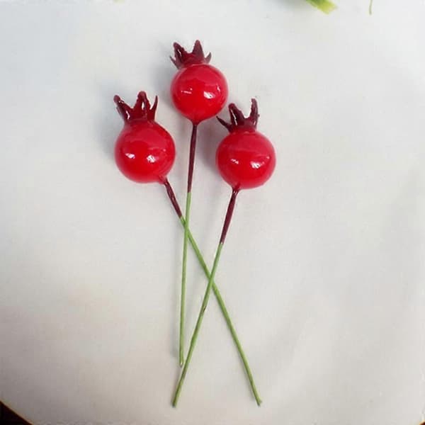 50 stk. mini kunstig granateple til bryllupsfestdekorasjon DIY fotorekvisitt