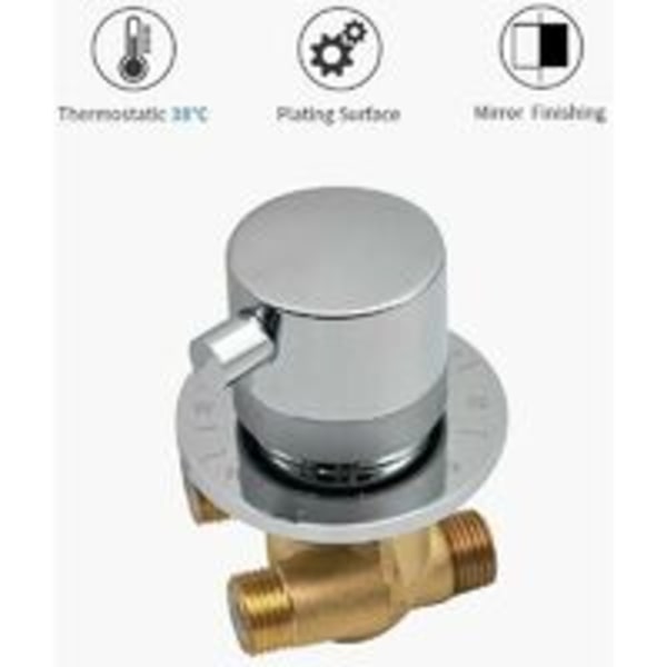 Termostatisk duschpelare?Termostatisk blandare Duschblandare i mässing Blandare Ventilkranar 1-vägsutlopp Vattenblandning