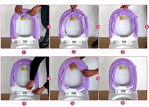 Blødt, varmt og tykt toiletlåg (lilla)