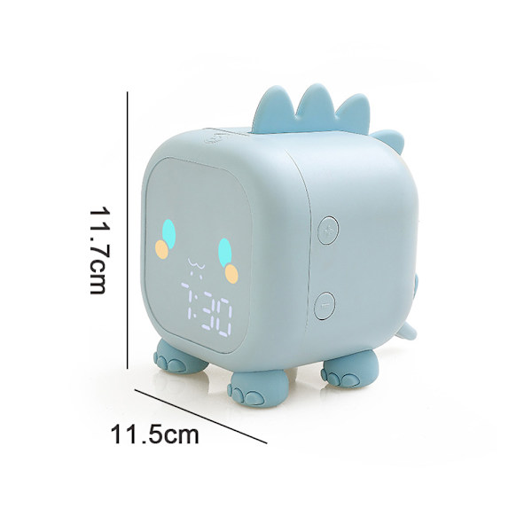 Barnealarmklokke med dinosaur-design, digital alarmklokke med lys
