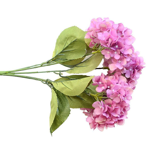 5 Huvuden Hortensia Vacker Konstgjord Blombukett Hem
