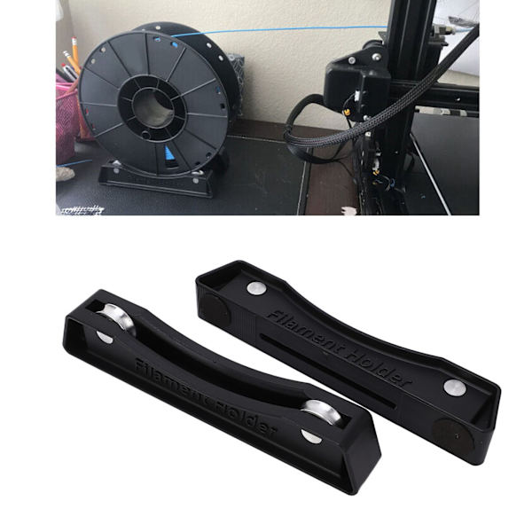 2 stk. 3D-printer Filament Stativ Holder Spole med Leje Justerbar til FDM PLA ABS Ruller