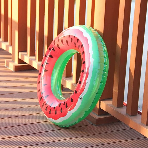Frugtsformet Pool Float, Vandmelon Bade Ring Oppustelig Holdbar