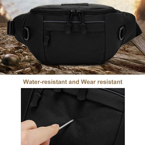 OUTDOORS Taktisk midjeväska, mångsidig crossbody-slingväska