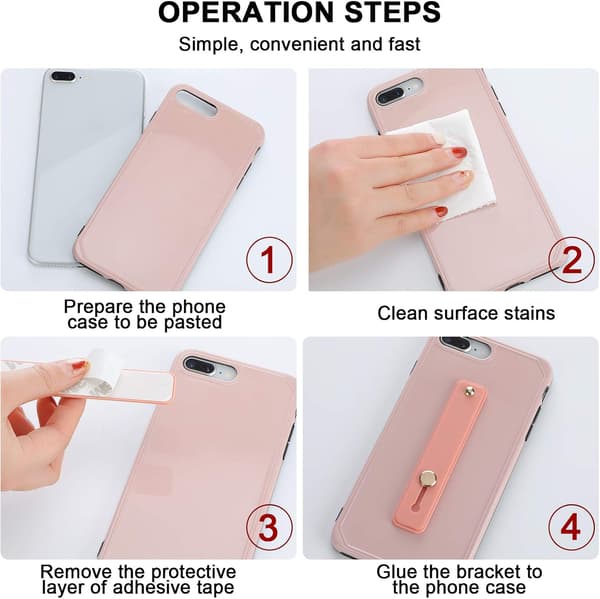 6 Styk Telefonrem Greb Holder Finger Mobiltelefon Greb