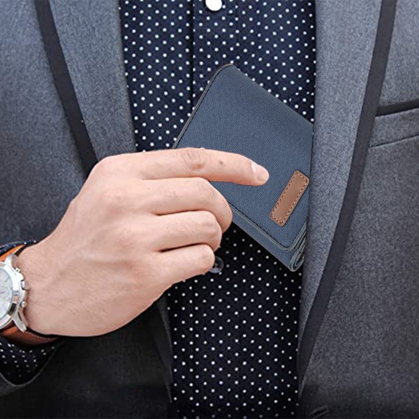 Plånbok för män, Trifold Plånbok med ID-fönster, Kreditkort
