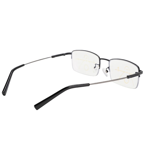 Näköväsymyksen Lievitys Monitehoiset Lukulasit Sinisen Valon Suodatin Presbyopia Lasit Kotelolla (+150 Musta)