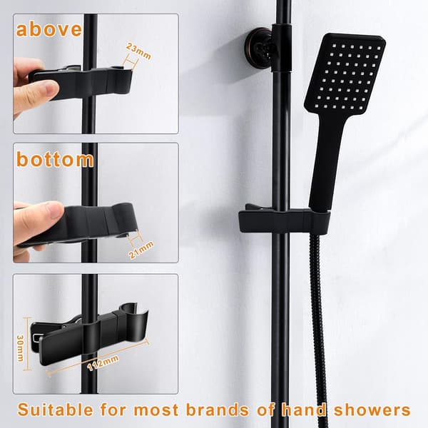 Udskiftelig håndbruserholder, 18-25 mm brusehovedholder, Meta
