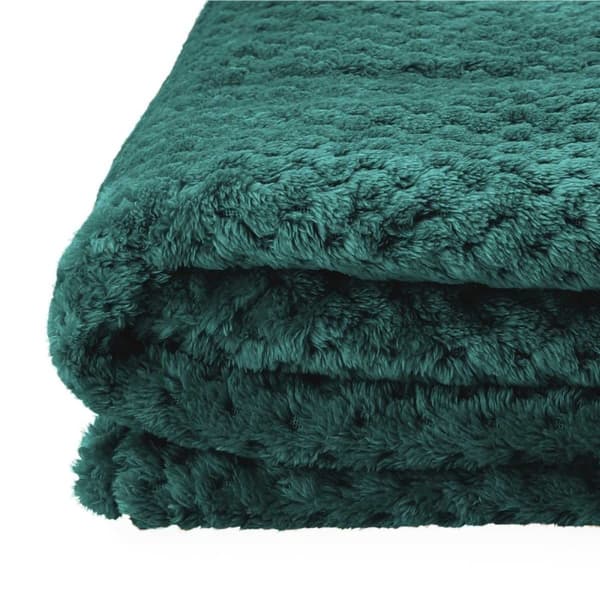 Tæppe 150X200cm - Sengetæppe Sofatæppe Hyggetæppe Quilt - Fluffy og Blødt - Polyester Navy Blå